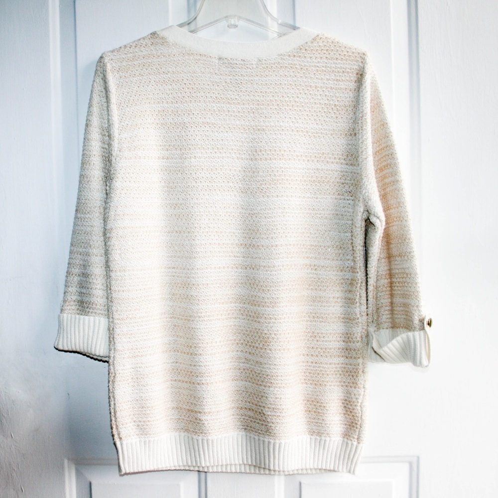 New Karen Scott Women's 3/4 Sleeve Sweater Size: L - Picture 2 of 6
